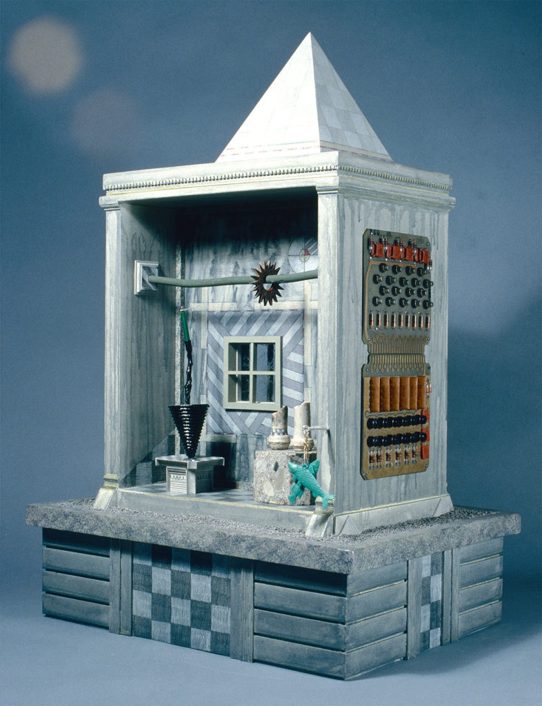 Fishing the Nile, side 2, 22 x 12 x 15, mixed media construction, 1988