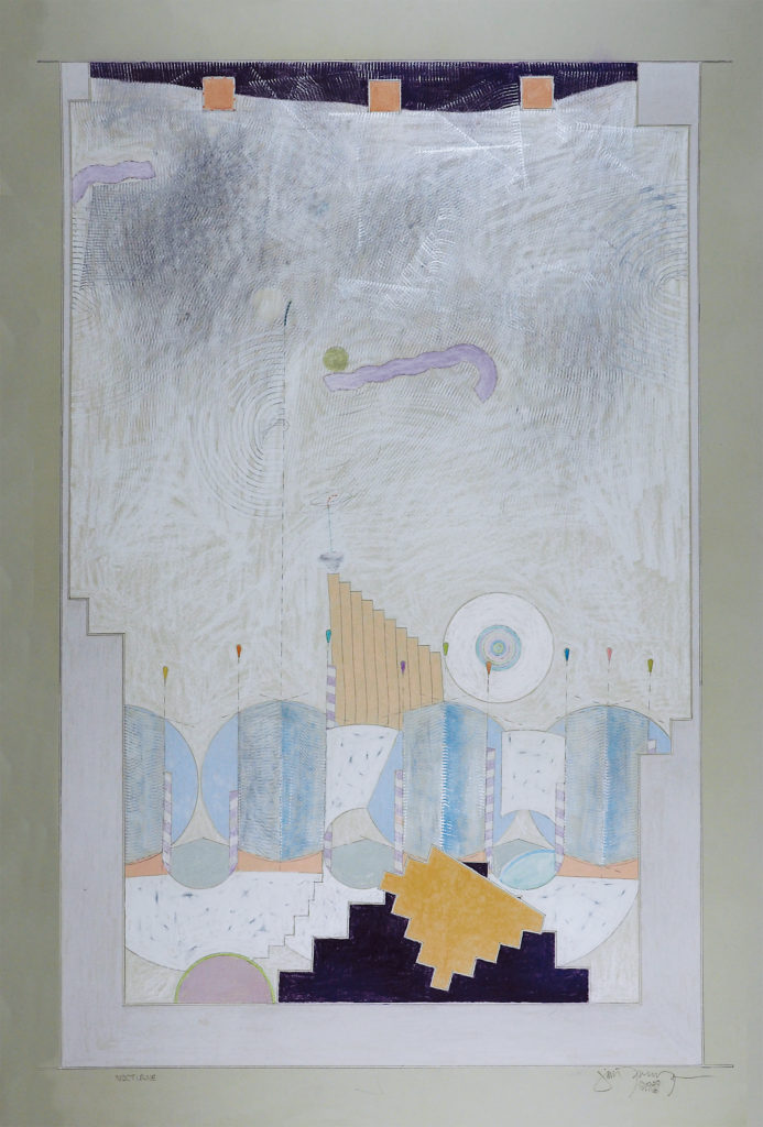 Nocturn, 30 x 44, prismacolor on paper, 1989
