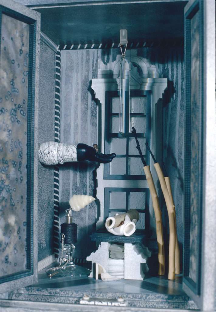 Tarnished Images, interior detail, 15.5 x 14 x 22, mixed media construction, 1989