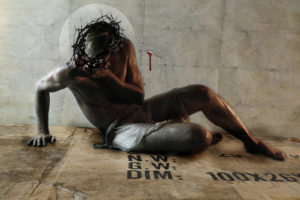 Cardboard Jesus, digital image, 2016